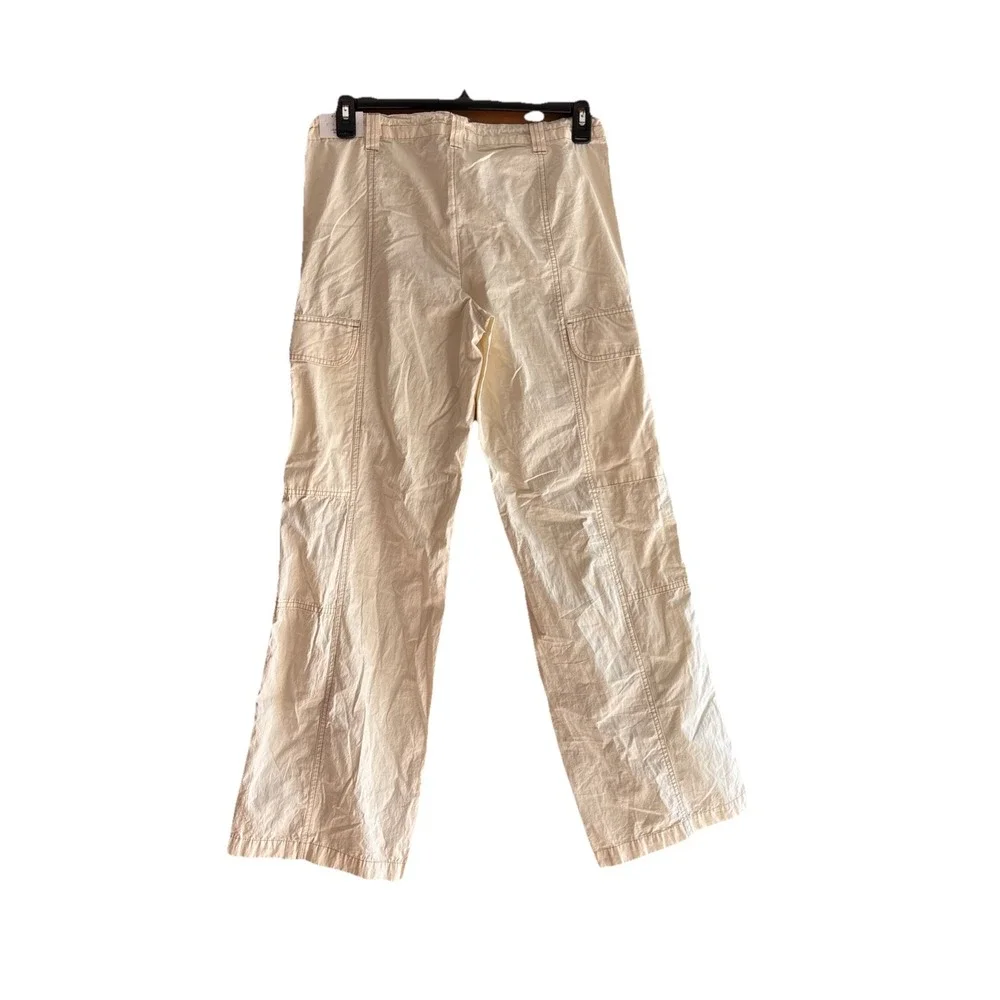 Pac Sun Women's Small Low Rise Bone Puddle Cargo Pants Baggy 90's Skater Y2K New